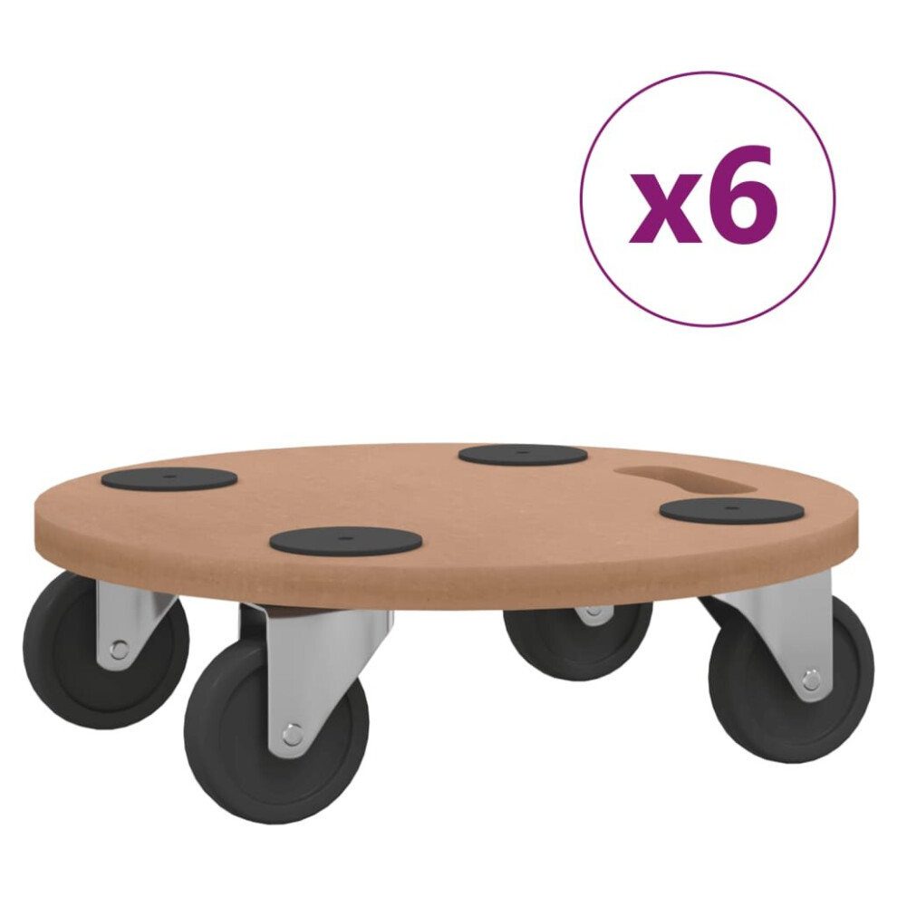 Vidaxl (38 Cm/ 6 Pcs) Dolly Trolleys Moving Dolly Trolly Slider Rectangular Engineered Wood