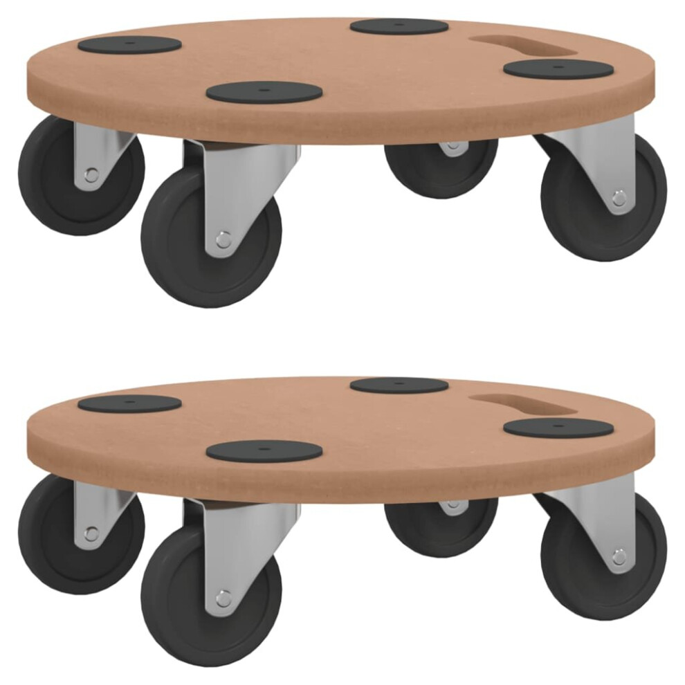 Vidaxl (38 Cm/ 2 Pcs) Dolly Trolleys Moving Dolly Trolly Slider Rectangular Engineered Wood