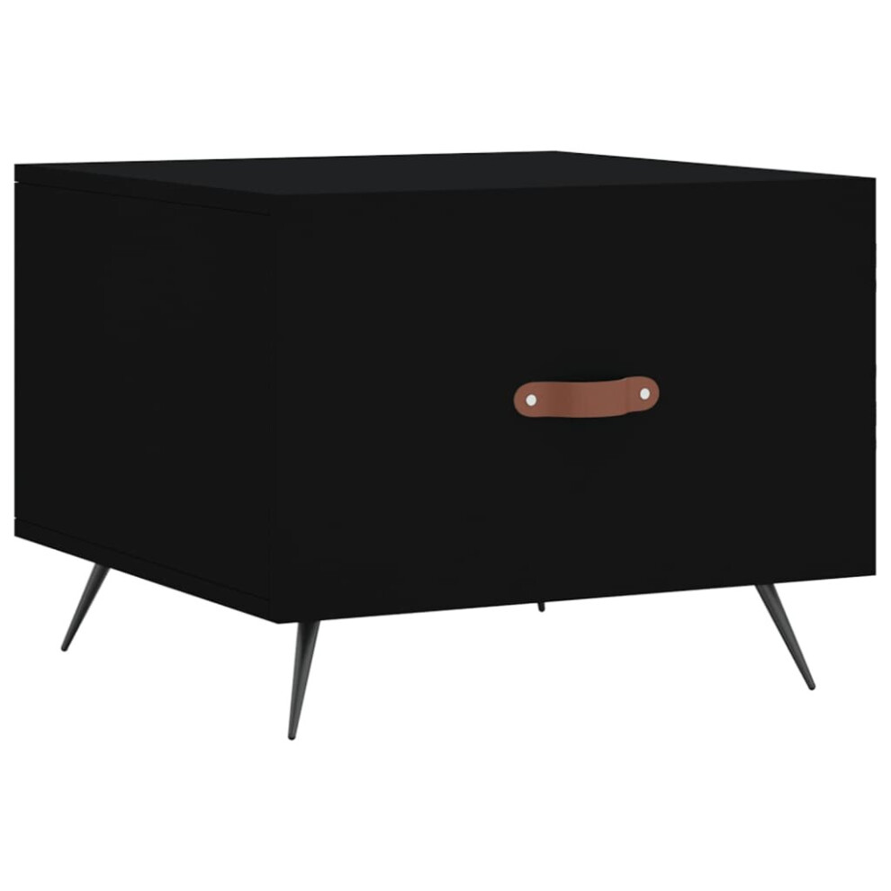 Vidaxl (Black) Coffee Table Side Table Sofa Table High Gloss White Engineered Wood