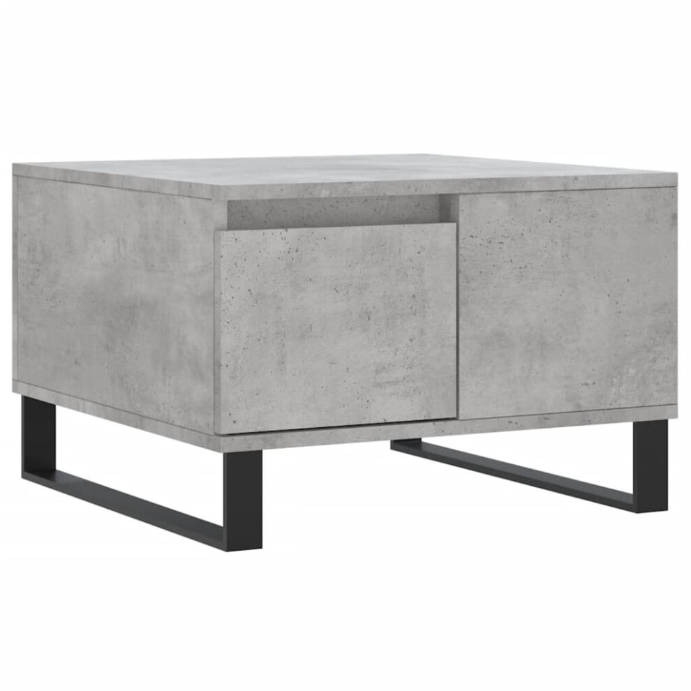 Vidaxl (Concrete Grey) Coffee Table Side Table Sofa Couch Table Sonoma Oak Engineered Wood Brown,Grey
