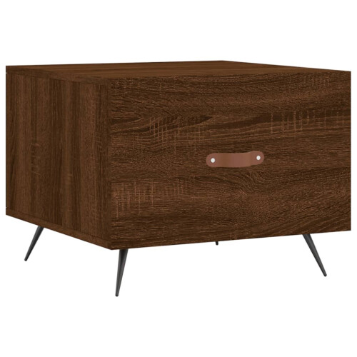 VidaXL (brown oak) vidaXL Coffee Table Side Table Sofa Table High Gloss White Engineered Wood