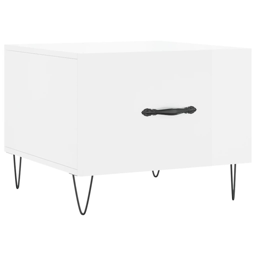 Vidaxl (High Gloss White) Coffee Table Side Table Sofa Couch Tea Table White Engineered Wood