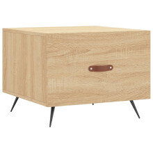 (sonoma oak) vidaXL Coffee Table Side Table Sofa Table High Gloss White Engineered Wood