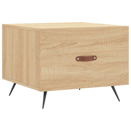 VidaXL (sonoma oak) vidaXL Coffee Table Side Table Sofa Table High Gloss White Engineered Wood