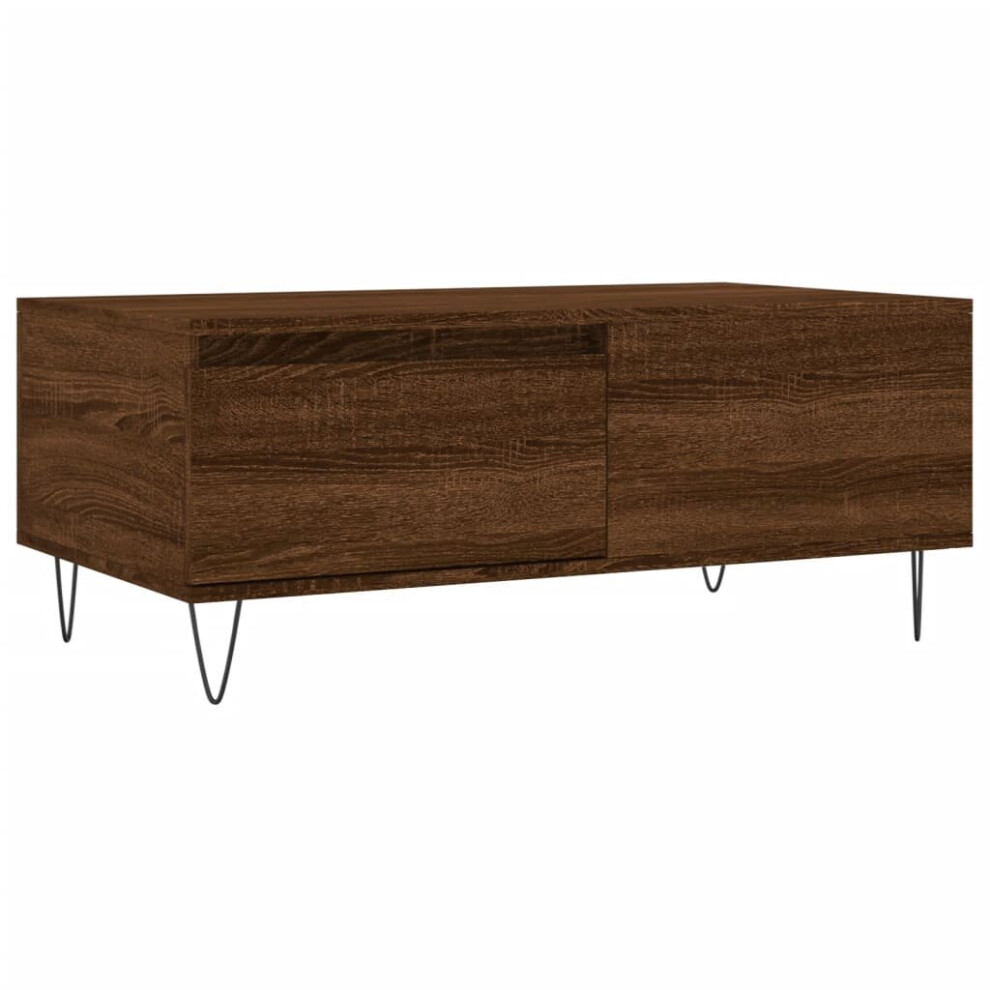 (brown oak) vidaXL Coffee Table Side Table Sofa Couch Table Brown Oak Engineered Wood