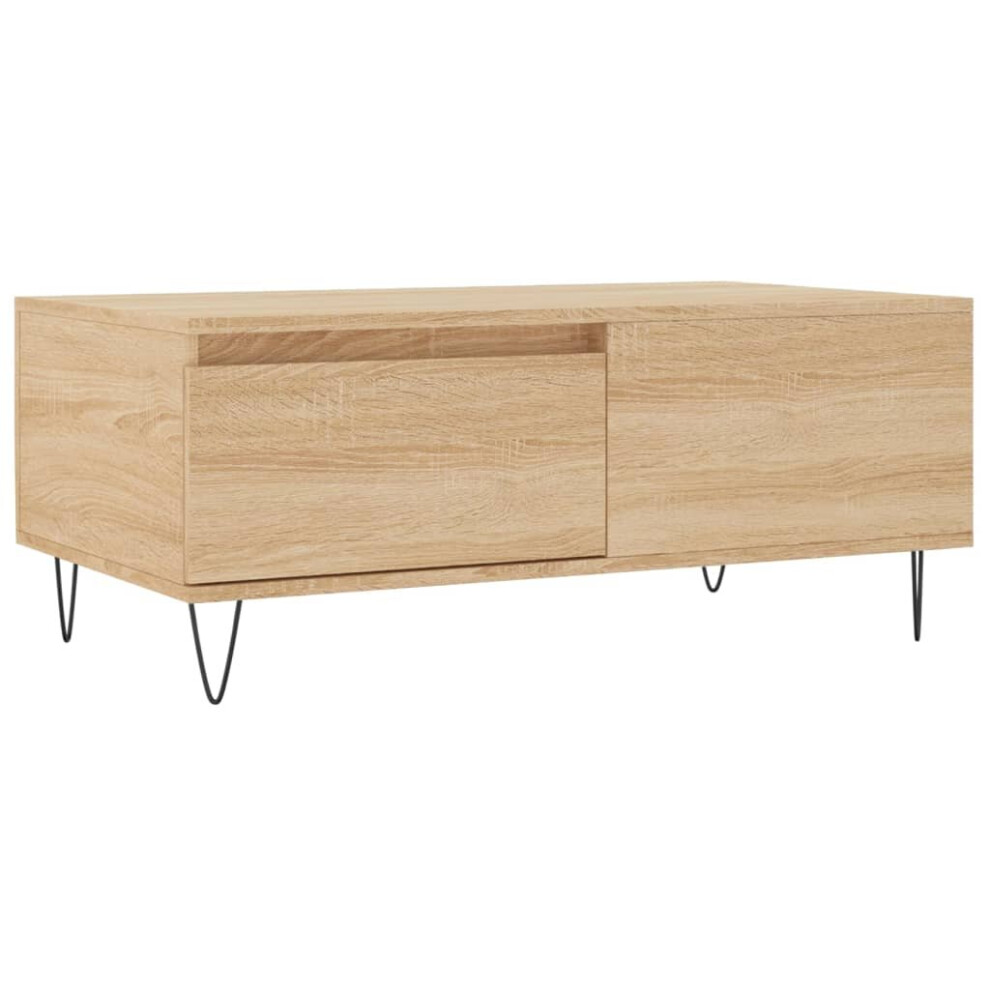 Vidaxl (Sonoma Oak) Coffee Table Side Table Sofa Couch Table Oak Engineered Wood Brown