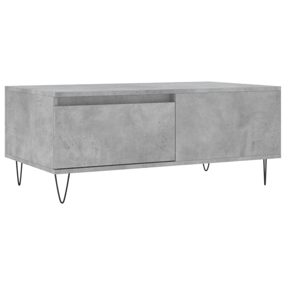 Vidaxl (Concrete Grey) Coffee Table Side Table Sofa Couch Table Brown Oak Engineered Wood Brown,Grey