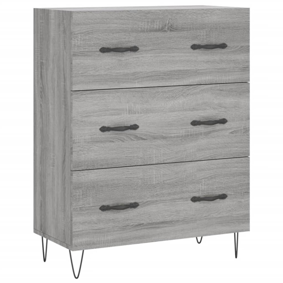 vidaXL Sideboard Storage Side Cabinet Cupboard Grey Sonoma Engineered Wood