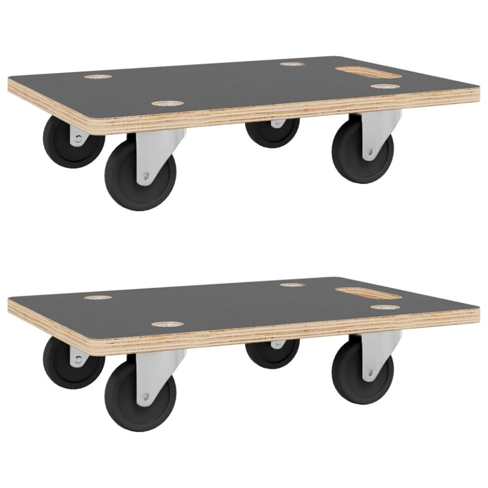 (50 x 35 x 11.5 cm) vidaXL Dolly Trolleys Moving Trolley Furniture Mover Slider 2 pcs Rectangular