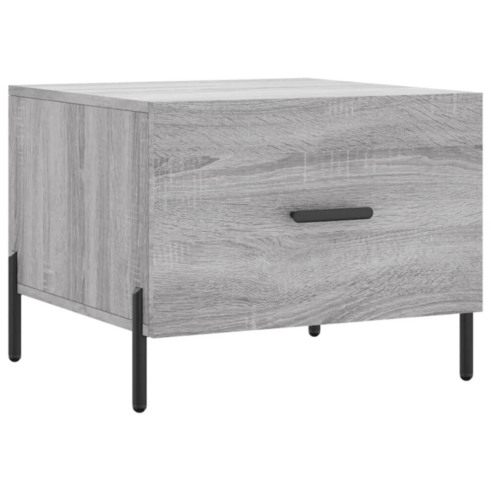 Vidaxl (Grey Sonoma) Coffee Table Side Table Sofa Couch Table Smoked Oak Engineered Wood