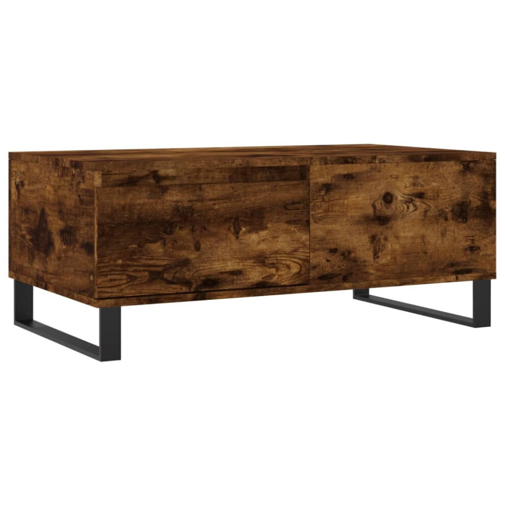 VidaXL Engineered Wood Coffee Table - Smoked Oak - Brown - Image 2