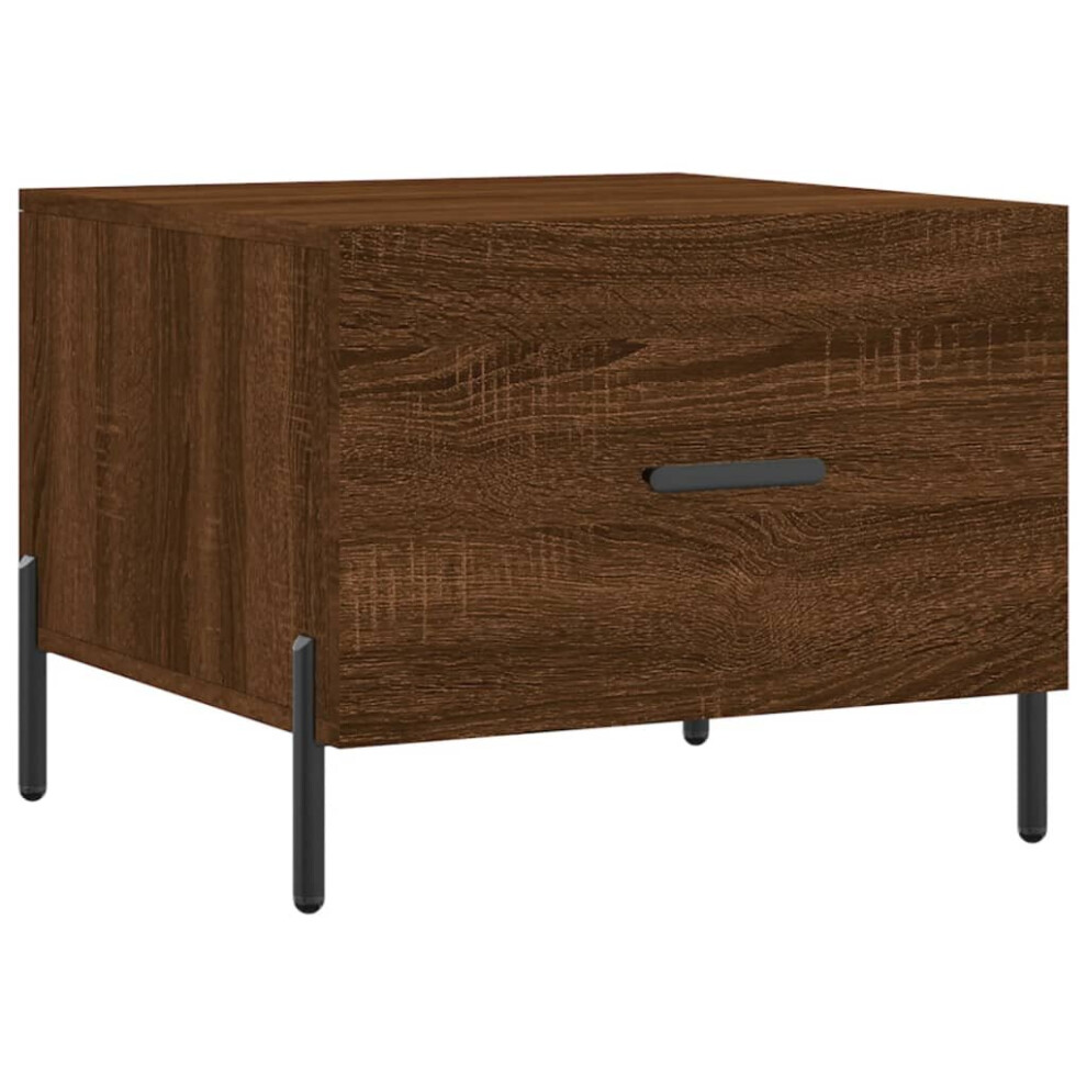 Vidaxl (Brown Oak) Coffee Table Side Table Sofa Couch Table Smoked Oak Engineered Wood