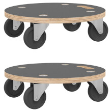vidaXL Transportroller 2 Stk. Rund Ø38x11,5 cm 250 kg
