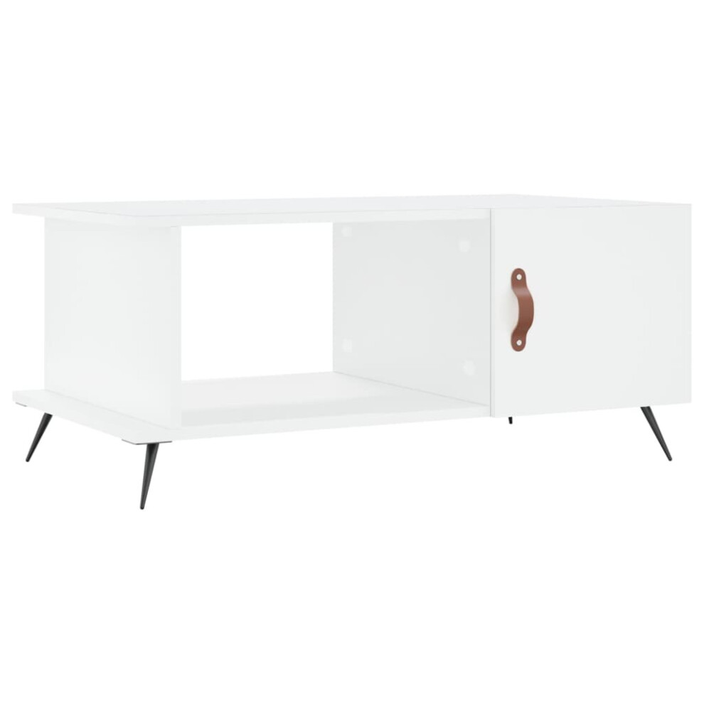 Vidaxl (White) Coffee Table Side Table End Table High Gloss White Engineered Wood