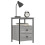 VidaXL (grey sonoma) vidaXL Bedside Cabinet Bedside Table Telephone Table Black Engineered Wood 3
