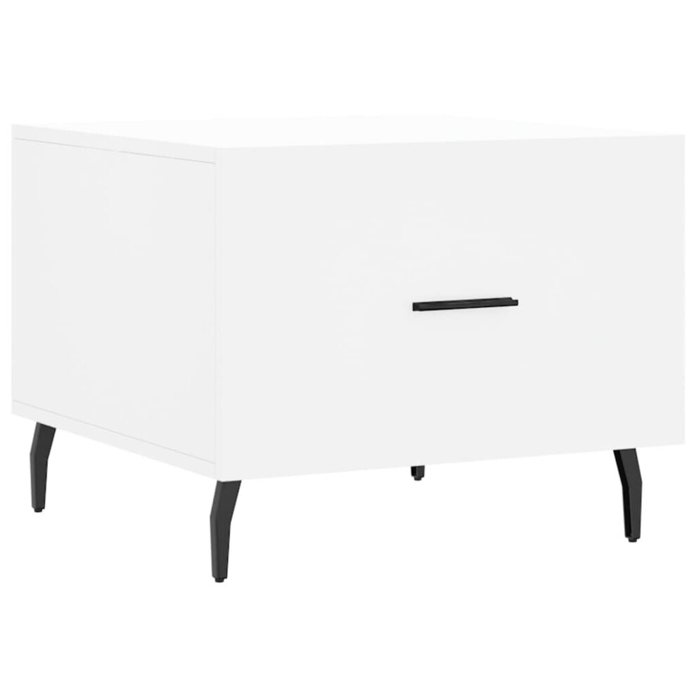 Vidaxl (White) Coffee Table Side Table Sofa Couch Tea Table Black Engineered Wood