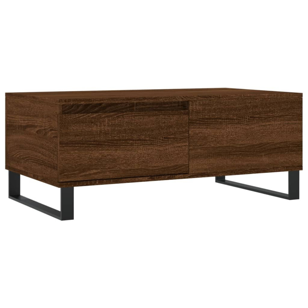 (brown oak) vidaXL Coffee Table Side Table Sofa Couch Table Concrete Grey Engineered Wood