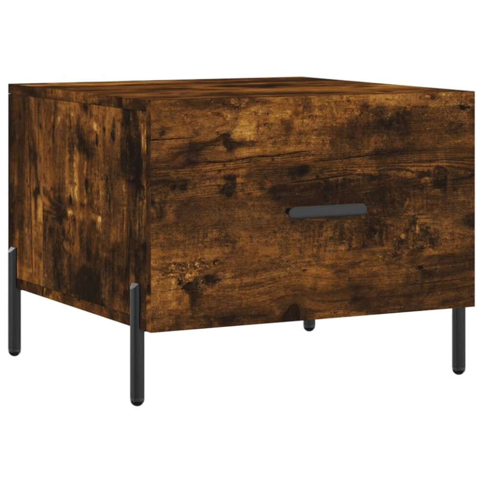 Vidaxl (Smoked Oak) Coffee Table Side Table Sofa Couch Table Smoked Oak Engineered Wood Brown