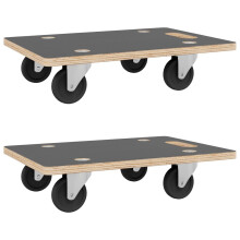 vidaXL Transportroller 2 Stk. Rechteckig 60x40x11,5 cm 250 kg