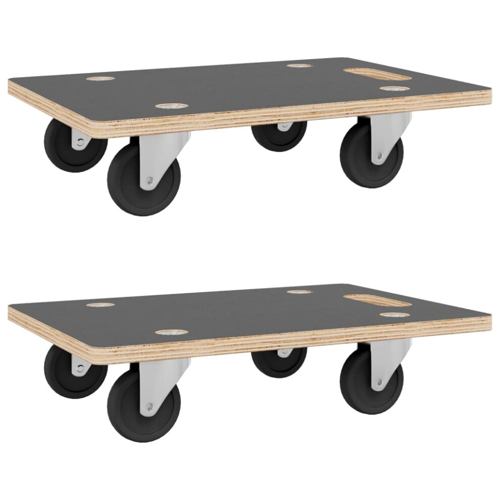 (60 x 40 x 11.5 cm) vidaXL Dolly Trolleys Moving Trolley Furniture Mover Slider 2 pcs Rectangular