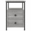 VidaXL (grey sonoma) vidaXL Bedside Cabinet Bedside Table Telephone Table Black Engineered Wood 5