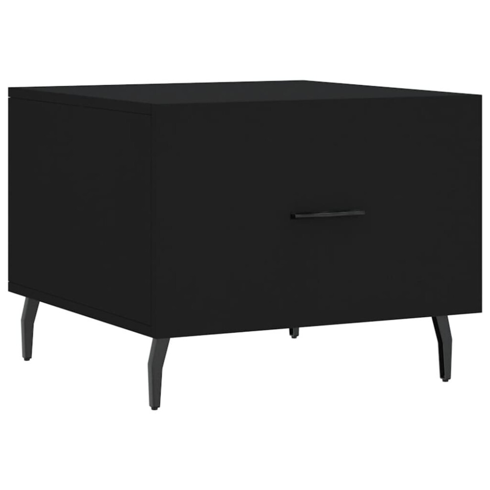 Vidaxl (Black) Coffee Table Side Table Sofa Couch Tea Table Black Engineered Wood