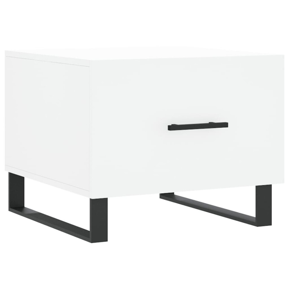 Vidaxl (White) Coffee Table Side Table Sofa Couch Table Concrete Grey Engineered Wood