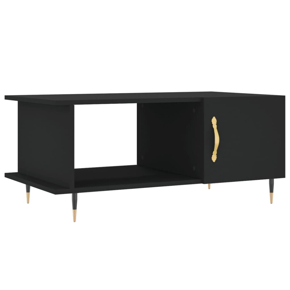 Vidaxl (Black) Coffee Table Side Table Sofa Couch Table Grey Sonoma Engineered Wood