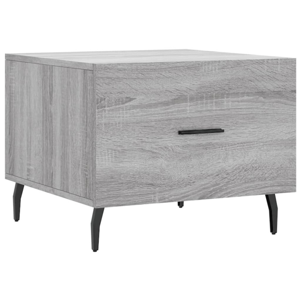 Vidaxl (Grey Sonoma) Coffee Table Side Table Sofa Couch Tea Table Black Engineered Wood