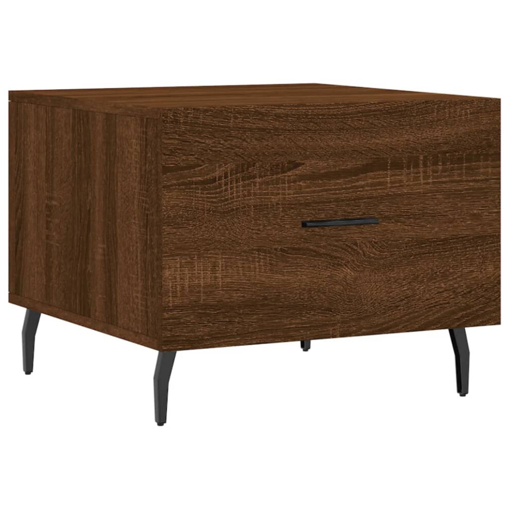 Vidaxl (Brown Oak) Coffee Table Side Table Sofa Couch Tea Table Black Engineered Wood Black,Brown