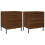 VidaXL (brown oak, 2 pcs) vidaXL Bedside Cabinets Nightstand Bedside Table 2 pcs White Engineered Wood 1