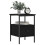 VidaXL (black) vidaXL Bedside Cabinet Bedside Table Side Table Sonoma Oak Engineered Wood 3
