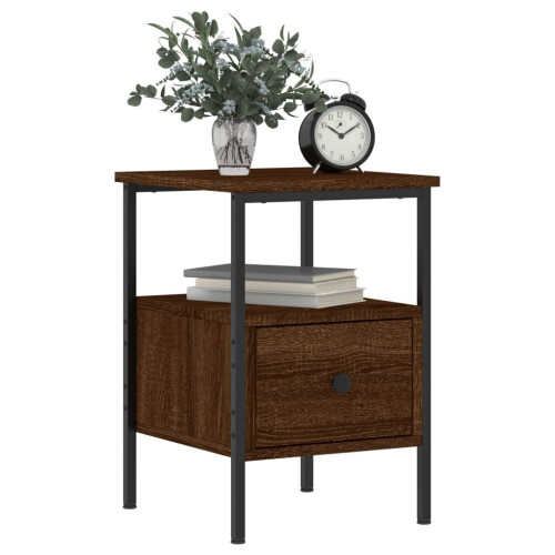VidaXL (brown oak) vidaXL Bedside Cabinet Bedside Table Side Table Sonoma Oak Engineered Wood 2