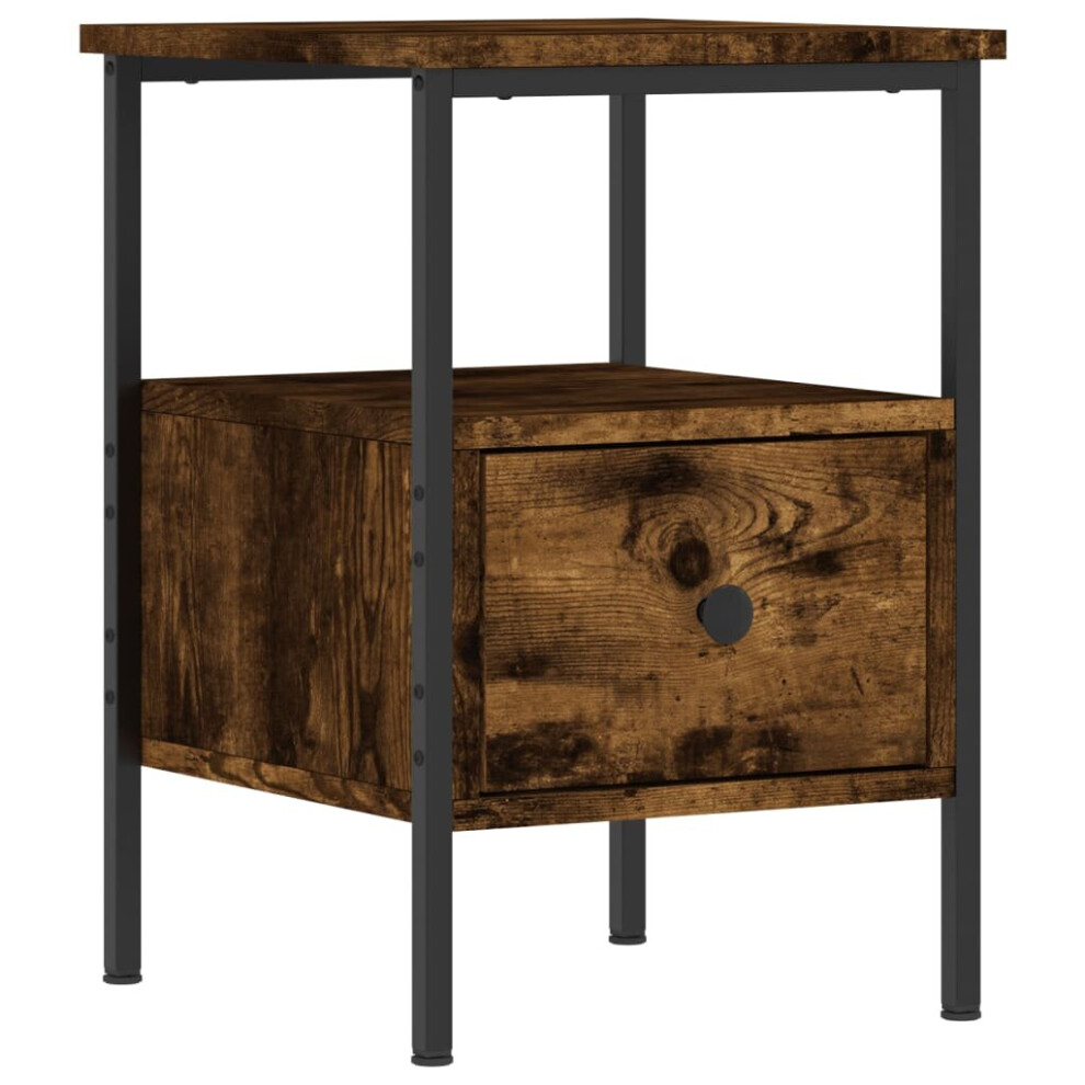 Vidaxl (Smoked Oak) Bedside Cabinet Bedside Table Side Table Sonoma Oak Engineered Wood