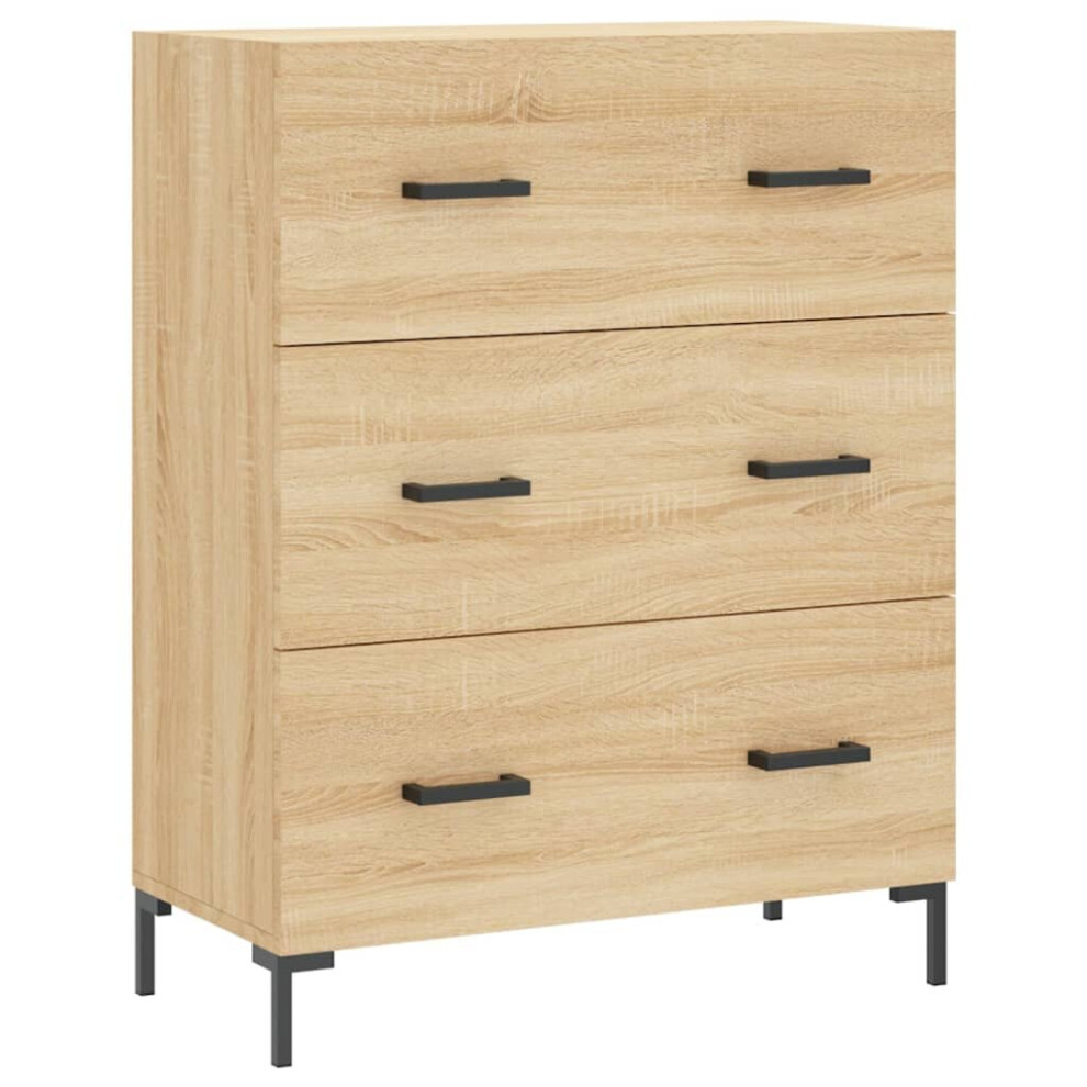 vidaXL Sideboard Storage Side Cabinet Cupboard Sonoma Oak Engineered Wood