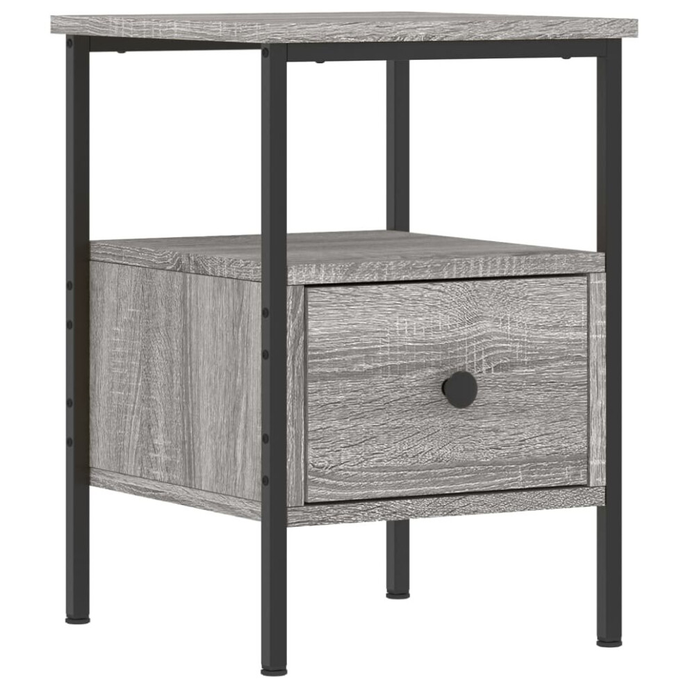 Vidaxl ( Sonoma) Bedside Cabinet Bedside Table Side Table Sonoma Oak Engineered Wood Grey
