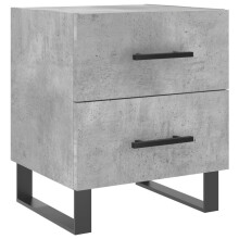 (concrete grey, 1 pcs) vidaXL Bedside Cabinet Nightstands 2 pcs High Gloss White Engineered Wood