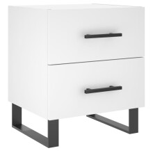 (white, 1 pcs) vidaXL Bedside Cabinet Nightstands 2 pcs High Gloss White Engineered Wood