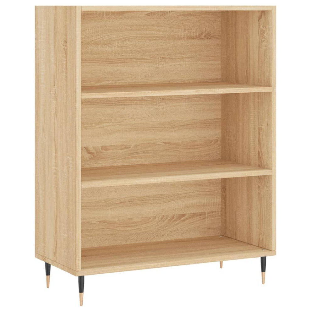 (sonoma oak) vidaXL Bookcase Display Cabinet Storage Unit Bookshelf White Engineered Wood