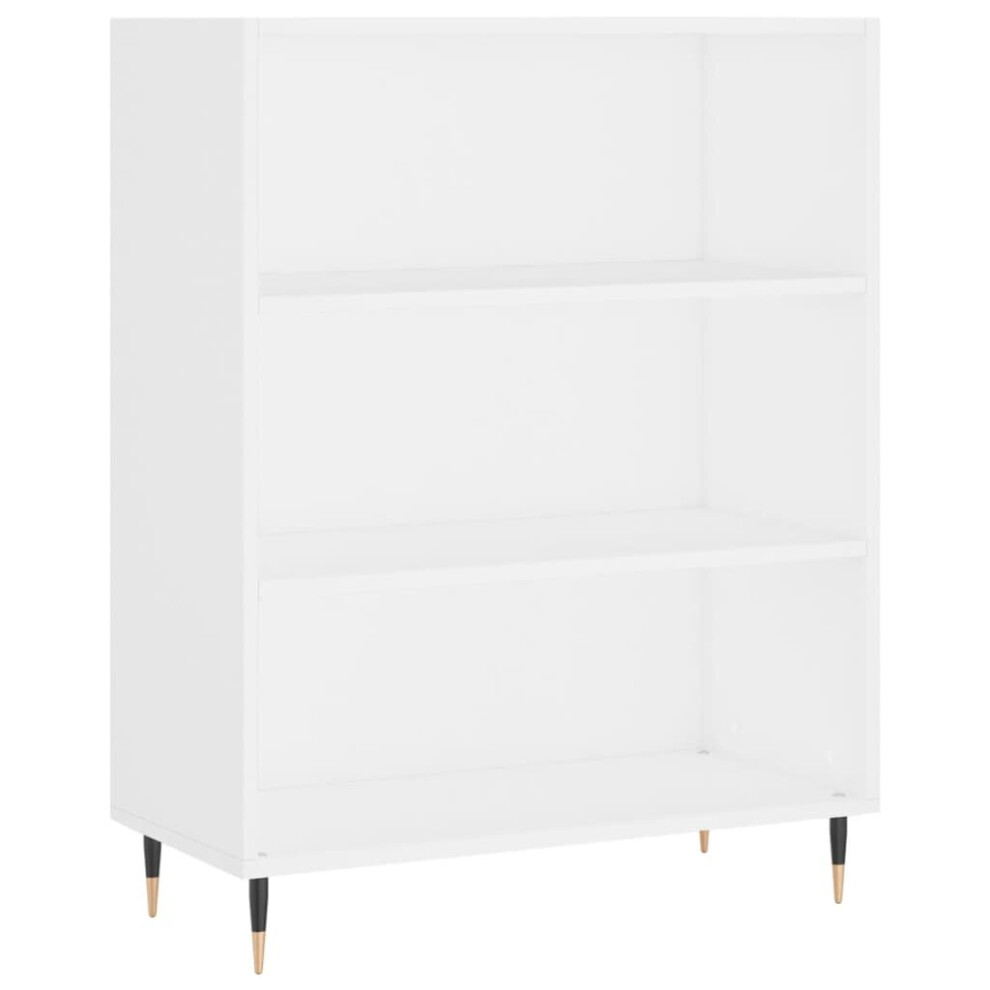 (white) vidaXL Bookcase Display Cabinet Storage Unit Bookshelf White Engineered Wood