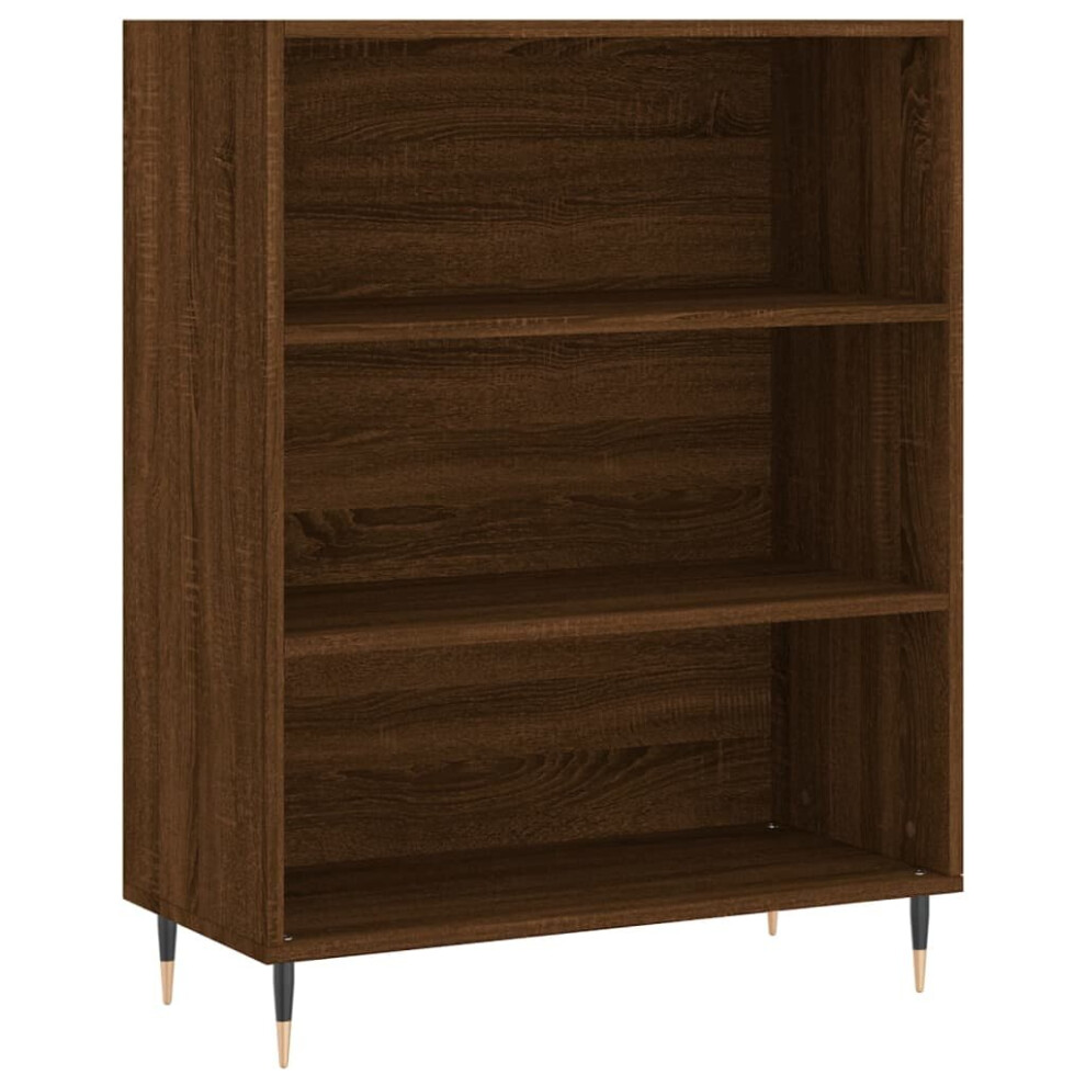 (brown oak) vidaXL Bookcase Display Cabinet Storage Unit Bookshelf White Engineered Wood