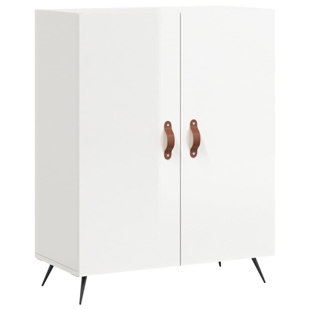 (high gloss white) vidaXL Sideboard Storage Cabinet Cupboard High Gloss White Engineered Wood