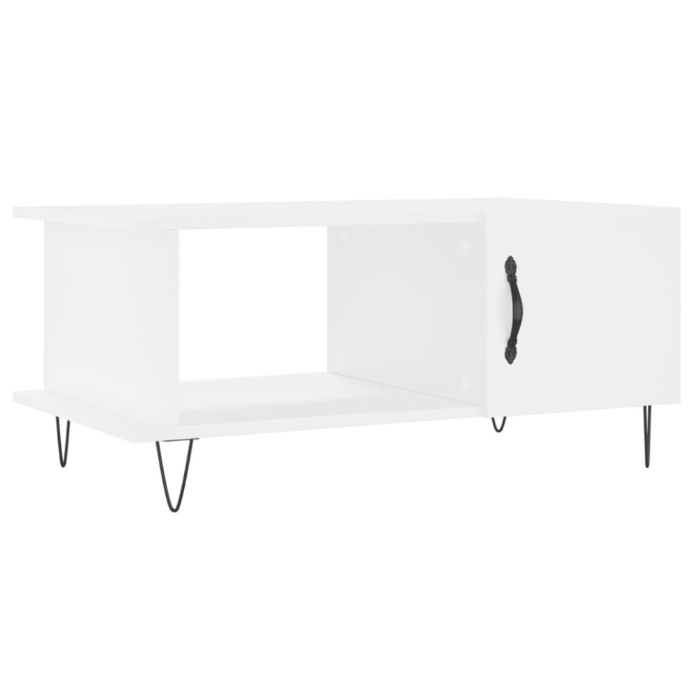 (white) vidaXL Coffee Table Side Table Sofa Couch Table Grey Sonoma Engineered Wood