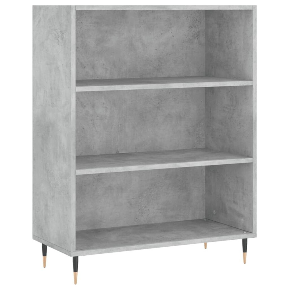 Vidaxl (Concrete Grey) Bookcase Storage Cabinet Sideboard Bookshelf Book Rack Engineered Wood