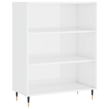 (high gloss white) vidaXL Bookcase Storage Cabinet Sideboard Bookshelf Book Rack Engineered Wood
