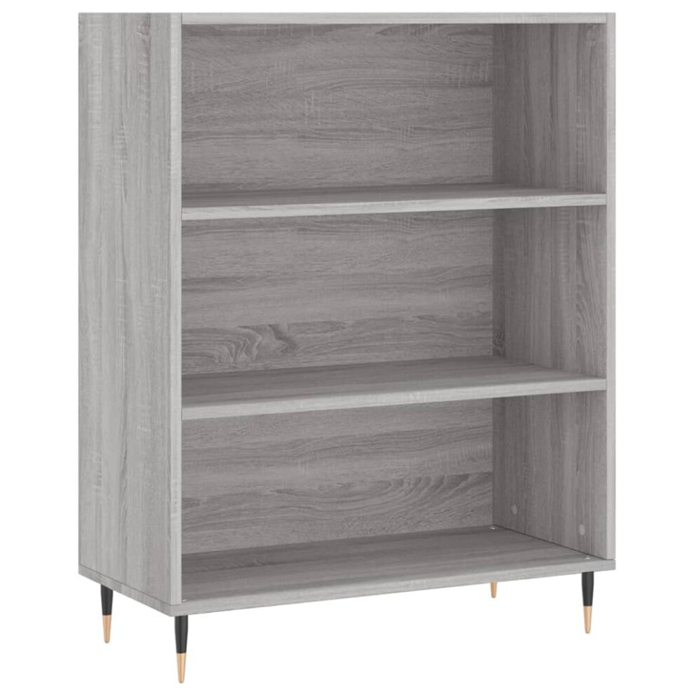 (grey sonoma) vidaXL Bookcase Display Cabinet Storage Unit Bookshelf White Engineered Wood