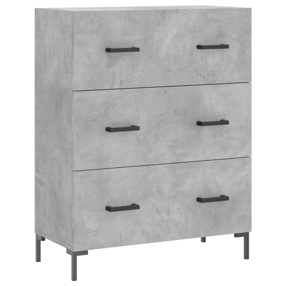 vidaXL Sideboard Storage Side Cabinet Cupboard Concrete Grey Engineered Wood