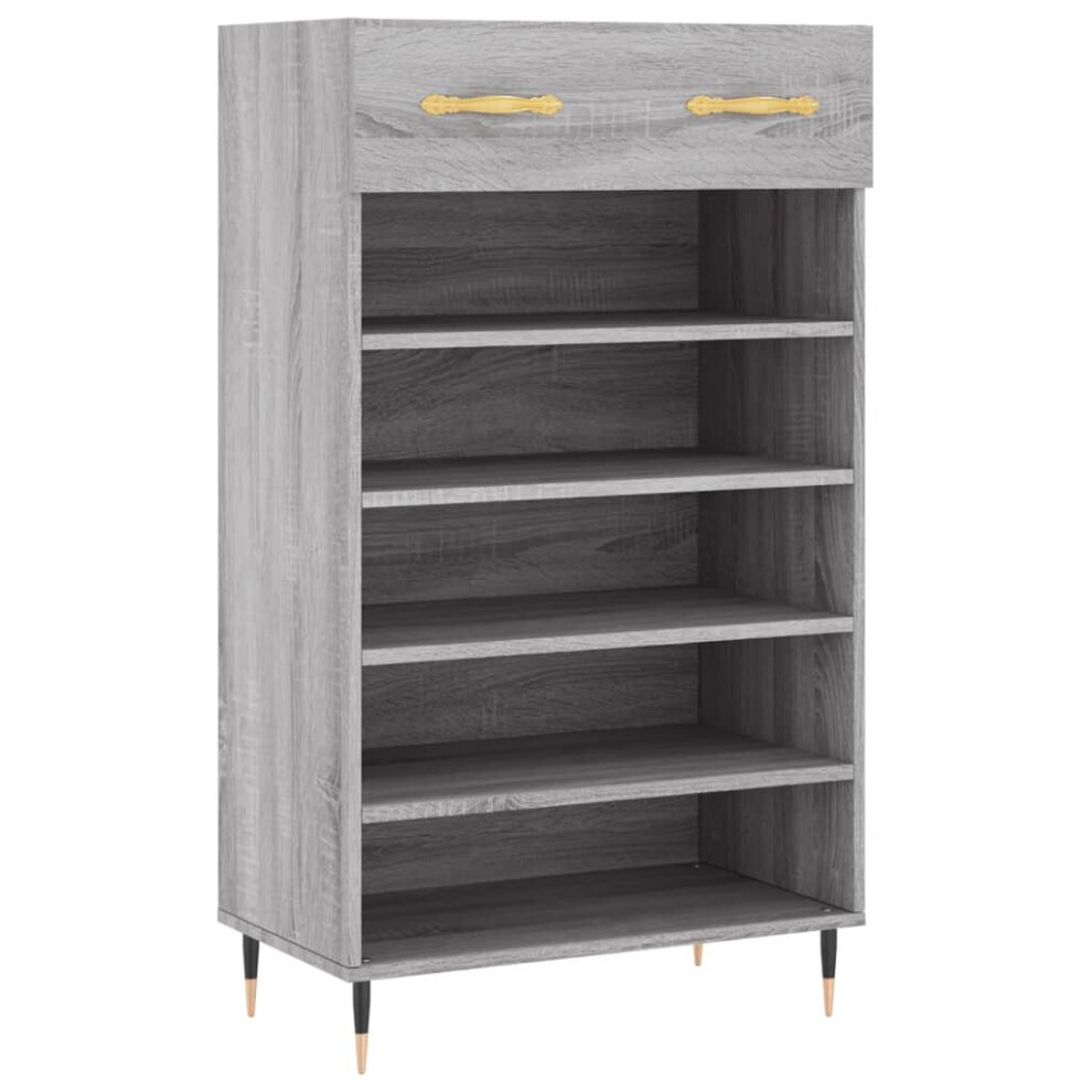 (grey sonoma) vidaXL Shoe Cabinet Shoe Cupboard Shoe Storage Grey Sonoma Engineered Wood