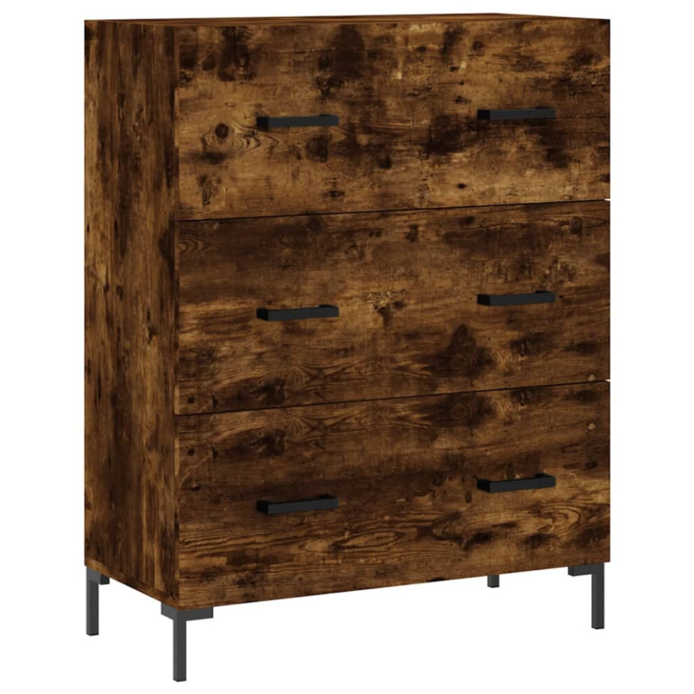 vidaXL Sideboard Storage Side Cabinet Cupboard Smoked Oak Engineered Wood