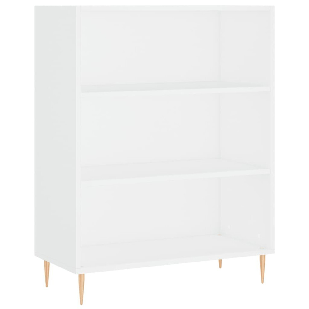 (white) vidaXL Bookcase Sideboard Storage Unit Bookshelf Sonoma Oak Engineered Wood